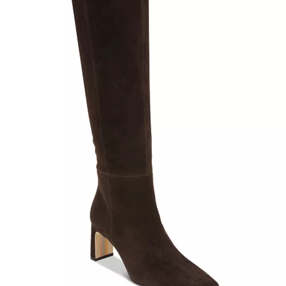 Sam Edelman Sylvia Brown Suede Knee-High Women's Boots